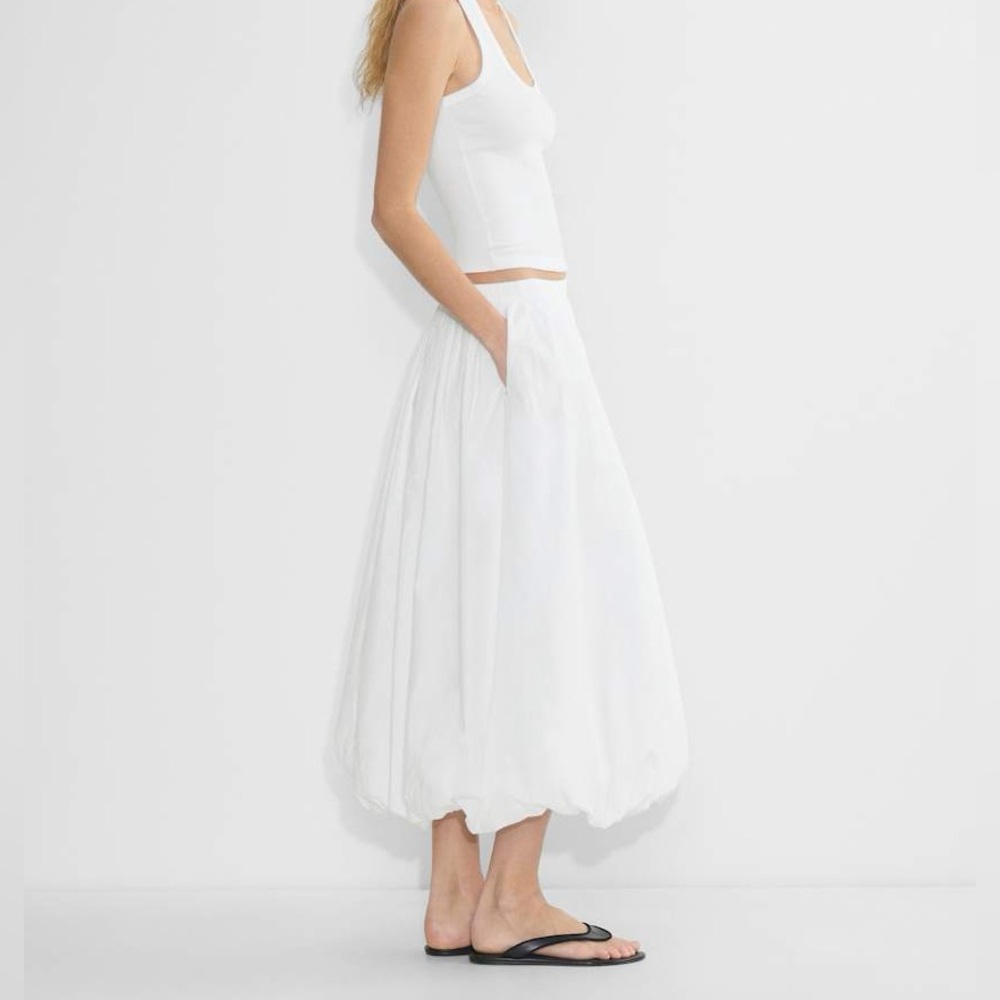 Aritzia White A-Line Skirt